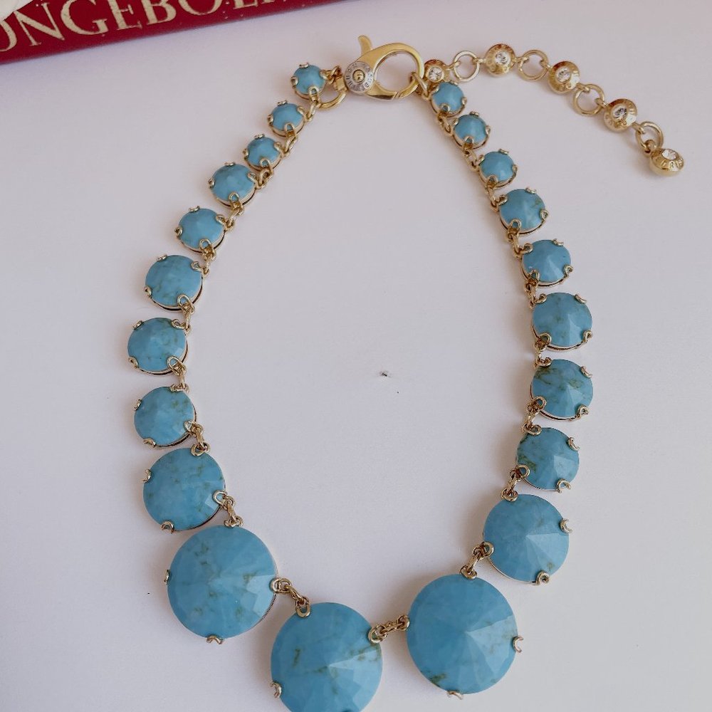 Henri Bendel Turquoise Gold Plated Necklace - Picture 2 of 5